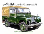 Painting of a Landrover 1
