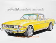 Triumph Stag painting