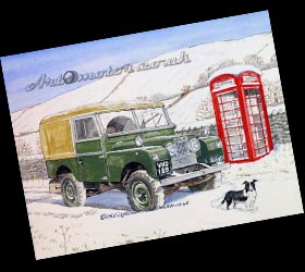 Painting of a Land Rover